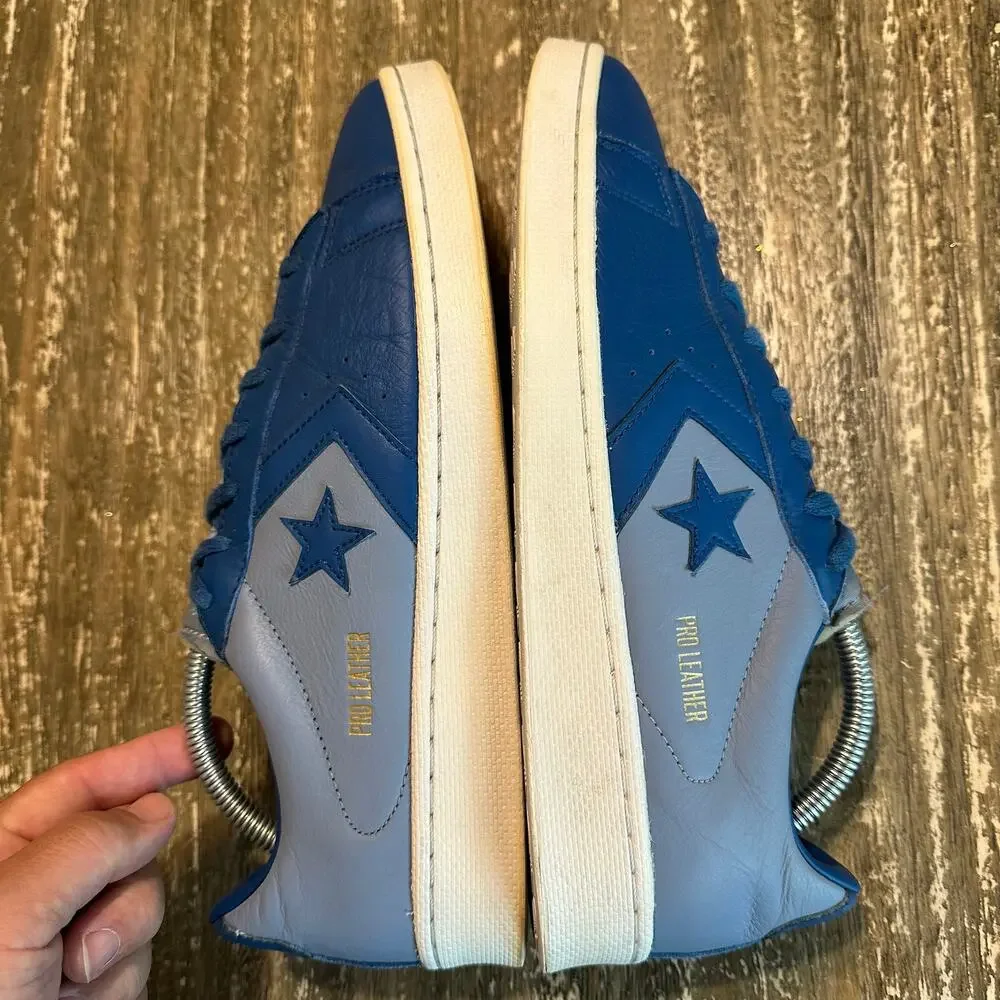 Converse All Star Pro Leather Low Top Sneakers Blue Grey Men’s Size 10